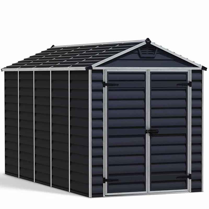 Plastic Shed made with polycarbonate almost indestructible with double doors